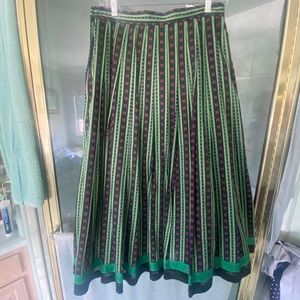 Dirndl skirt vintage 100% cotton heavy traditional Large